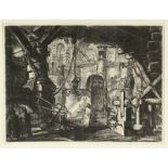 Piranesi, "Pfeiler mit den Ketten", Radierung, ungerahmt