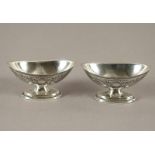 Paar Salieren, Silber 925/ooo, London, 1887