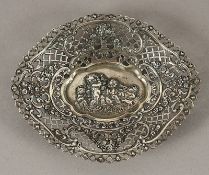 kleine Korbschale, Silber 800/ooo, deutsch, 20.Jh.