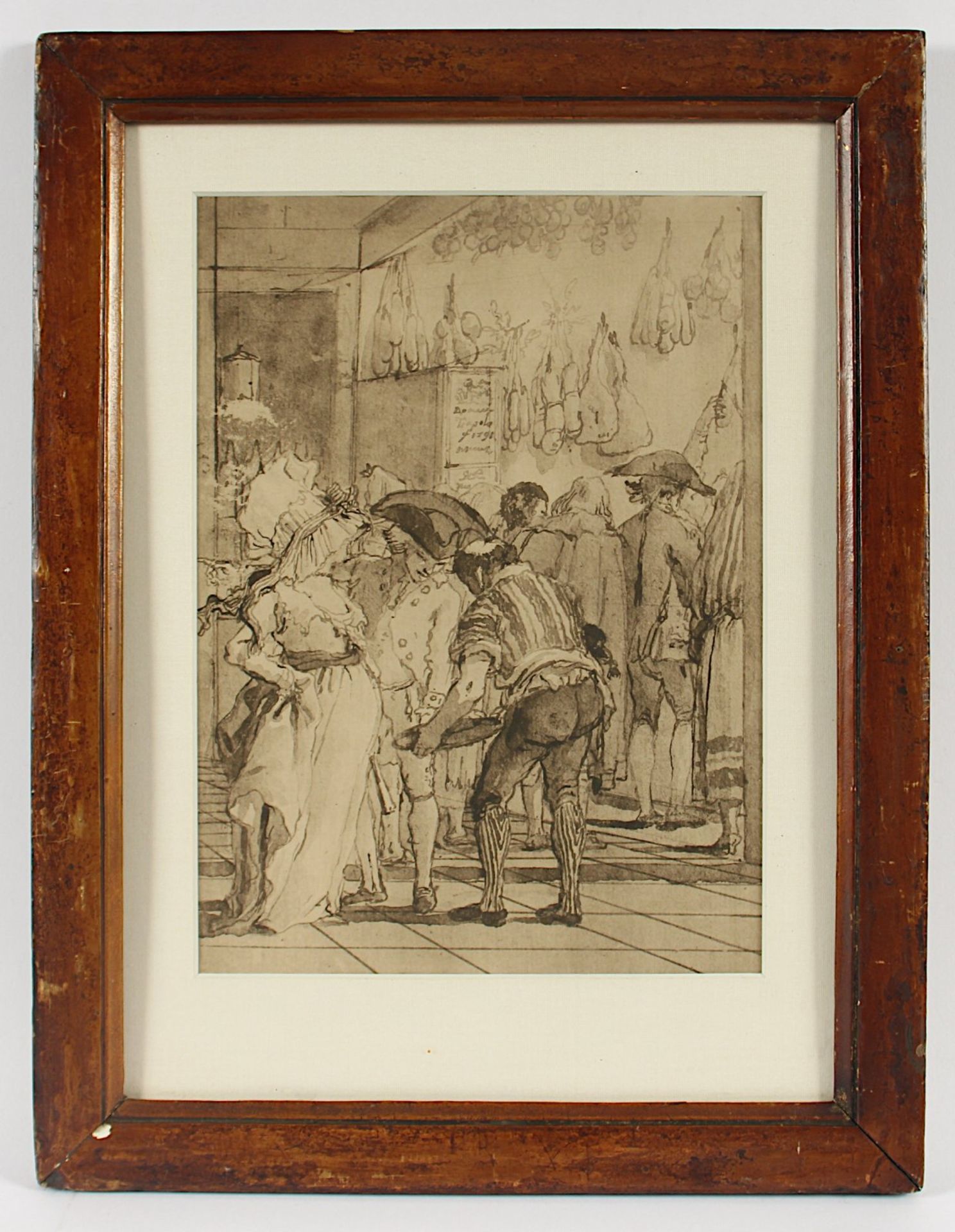 Tiepolo, Giovanni Domenico (1727-1804), 20.Jh. nach, "Ein Laden mit geräucherten Waren", R.