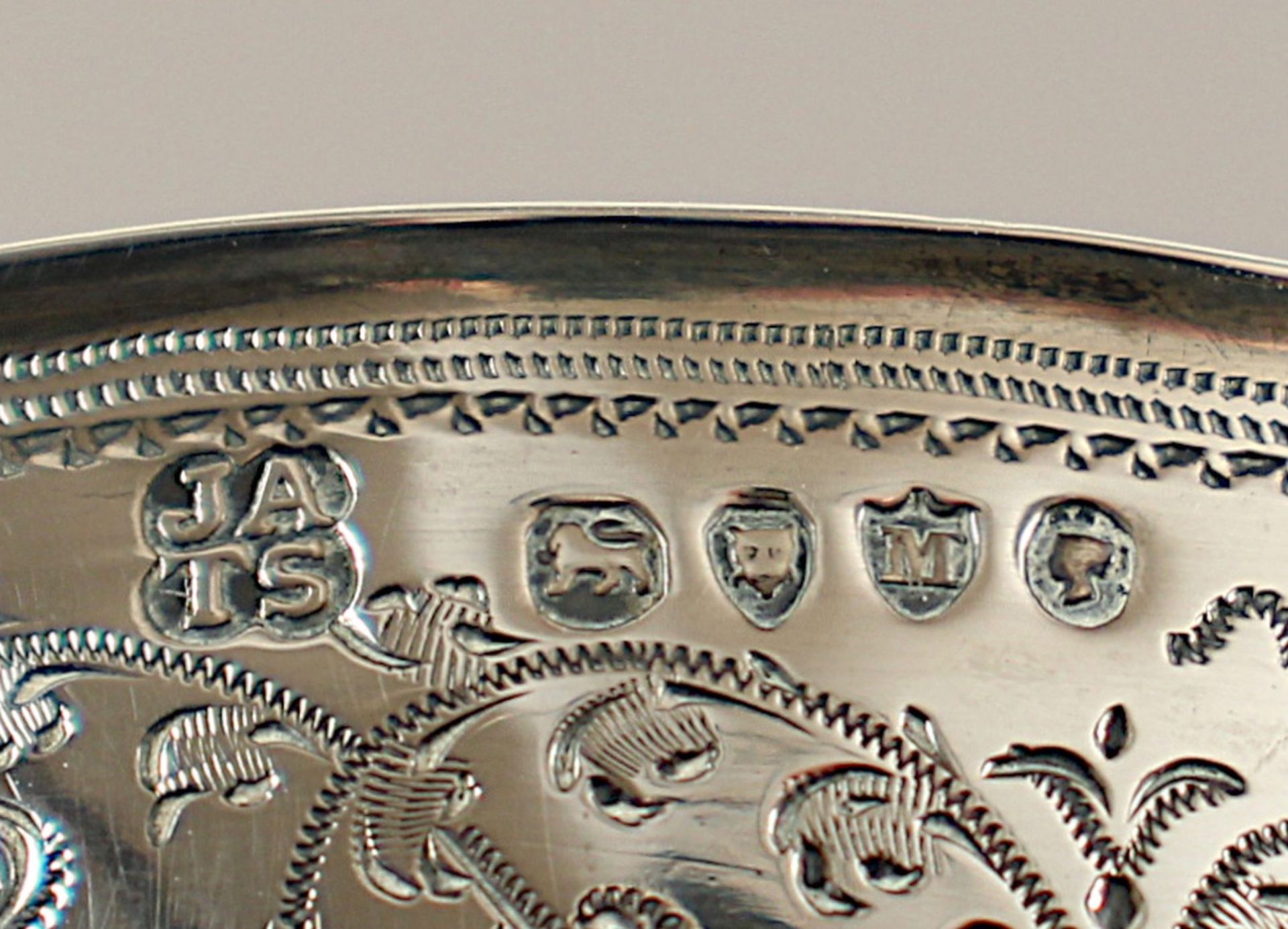 Paar Salieren, Silber 925/ooo, London, 1887 - Bild 2 aus 2