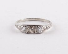 Diamantring, 585/ooo Weißgold, 2,1g