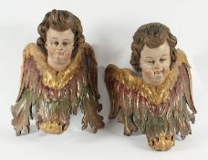 zwei Putten - Cherubim, Holz, deutsch, 18.Jh., Nachlass Grillo