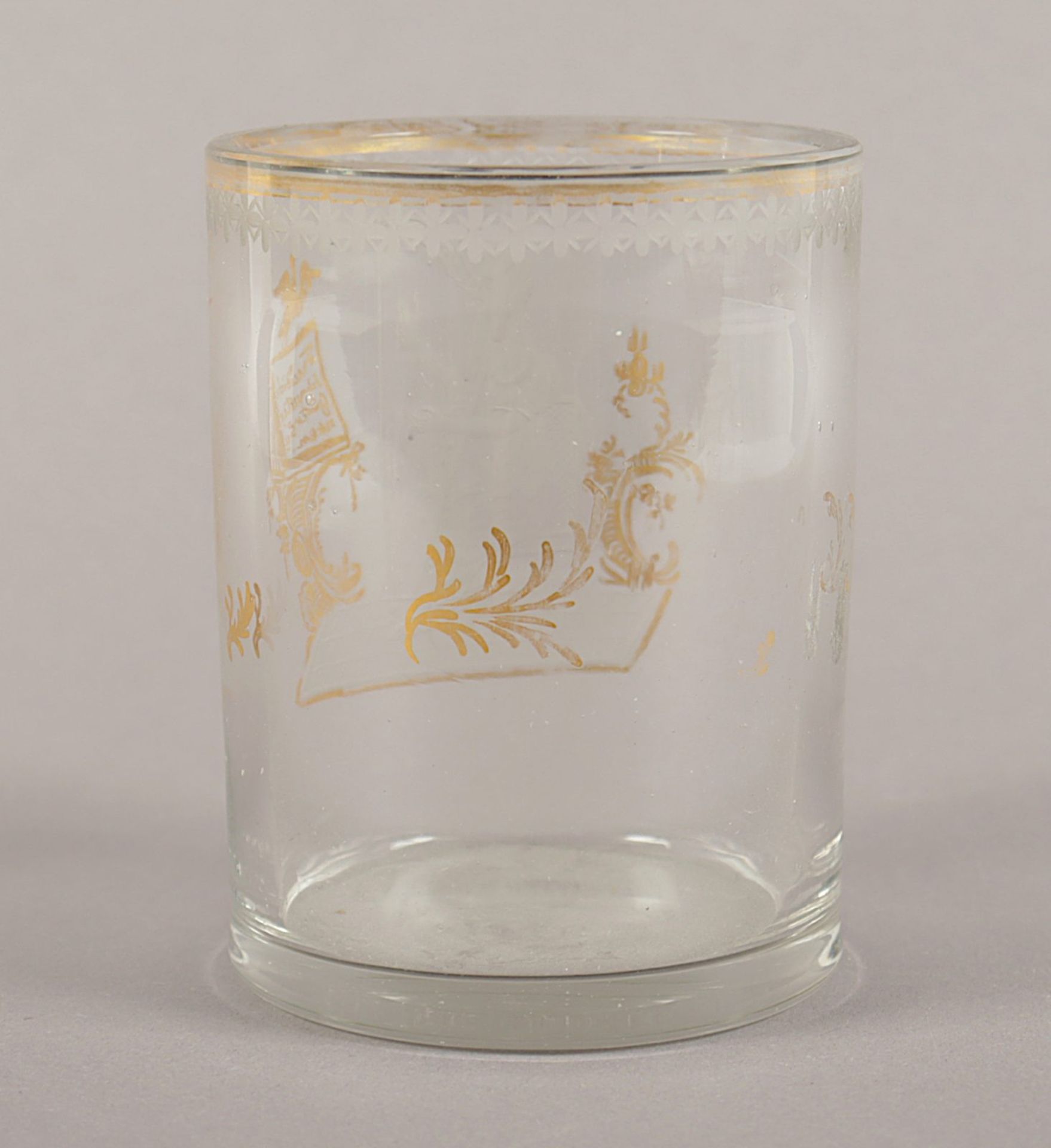 Historischer Becher "Ode an die Freude", wohl Sachsen, um 1800 - Bild 2 aus 3