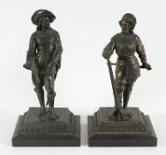 zwei Musketiere, Bronze (30jähr. Krieg), um 1900