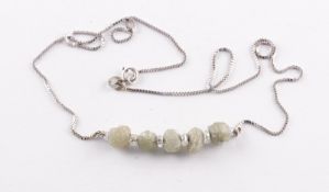 Diamantkette, 585/ooo WG, Rohdiamanten, 4,8g