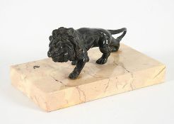 kleiner Löwe, Régule, bronziert, Nachlass Grillo