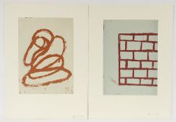 Förg, Günther, zwei Arbeiten, Edition der Griffelkunst, ungerahmt
