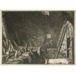 Piranesi, Giovanni Battista, "Dimostrazioni dell'Emissario del Lago Albano", Radierung, ungerahmt