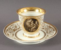 Tasse mit Untertasse, Madonna della Seggiola, KPM Berlin, 1844-1870