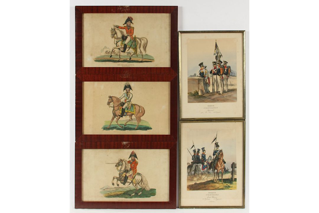 16 Uniformdarstellungen, koloriert, Preußen und England, 19.Jh., R. - Bild 2 aus 5
