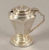 Senfgefäß, Silber 925/ooo, Glaseinsatz, Birmingham, 1937, Nachlass Grillo