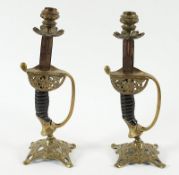Paar Kerzenleuchter, deutsch, E.19.Jh., Nachlass Grillo