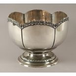 große Fuß-Schale, Silber 830/ooo, Wilkens, Bremen, 20.Jh.