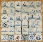 Konvolut Fliesen, Delft, 18.Jh., Nachlass Grillo