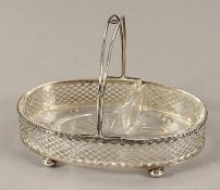Kabarett, Silber 925/ooo, Glas, Meriden Brittania, USA, 1.H.20.Jh., Nachlass Grillo