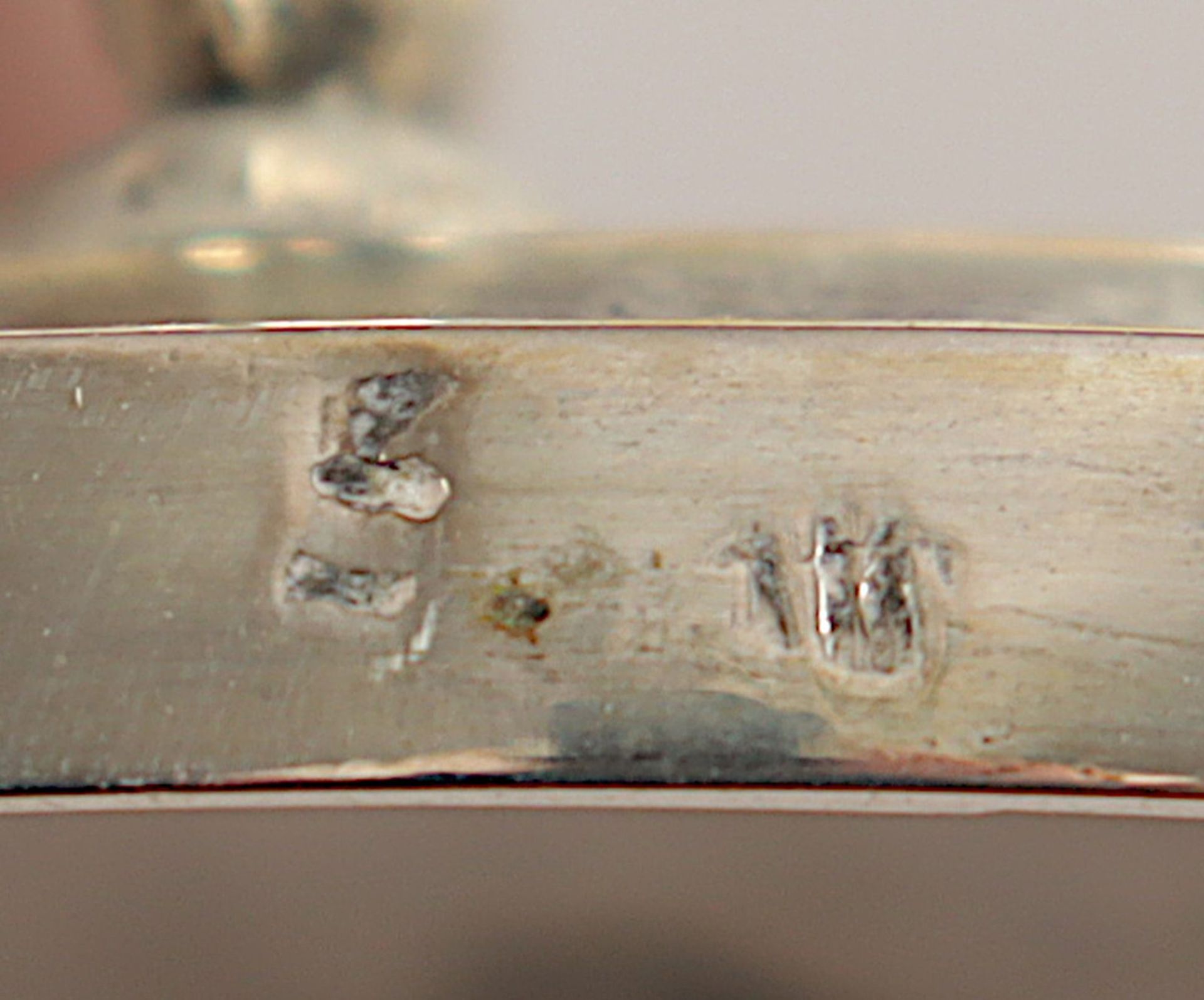 Aufsatzschale, Silber, Glas, deutsch, 19./20.Jh. - Bild 2 aus 2