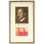 Autogrammkarte "Hermann Löhns", gerahmt