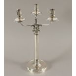 dreiflammiger Leuchter, Silber, Barcelona, um 1800