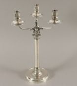 dreiflammiger Leuchter, Silber, Barcelona, um 1800