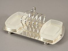Toastständer, Metall, versilbert, England, A.20.Jh., Nachlass Grillo