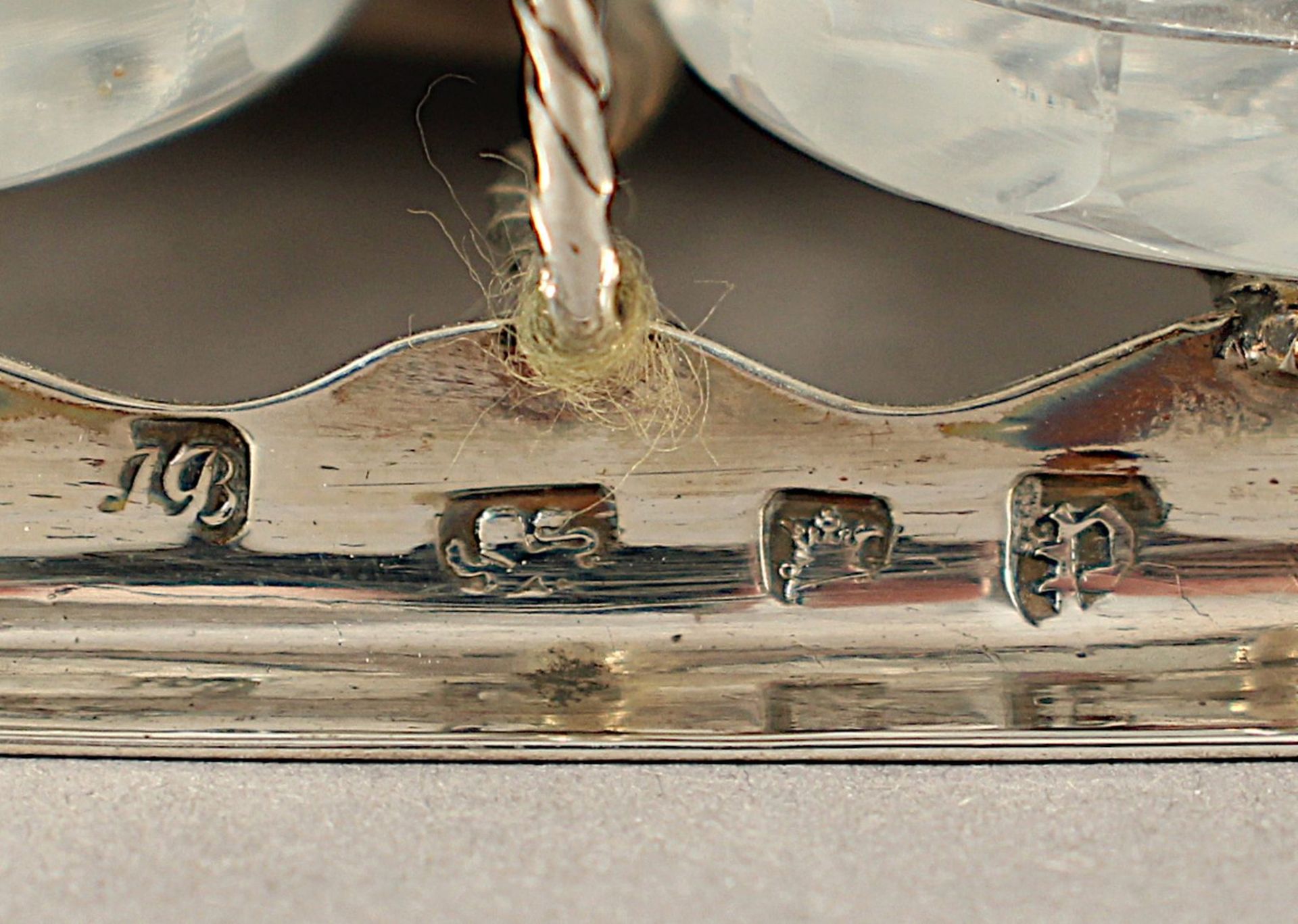 Ménage, Silber 925/ooo, Glas, London, 1770, Nachlass Grillo - Bild 2 aus 2