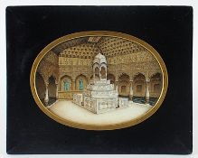 Miniatur Mogul Grab im Jami Masjid in Delhi, Indien, E.19.Jh.
