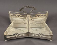 Kabarett, Metall, versilbert, England, um 1900, Nachlass Grillo