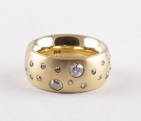 Diamantring, 750/ooo Gelbgold, RG 61, 23,8g