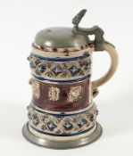 Deckelhumpen, Steinzeug, Westerwald, um 1700