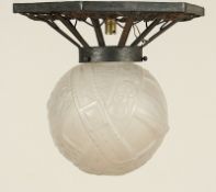Art Déco-Deckenlampe, Muller, um 1920