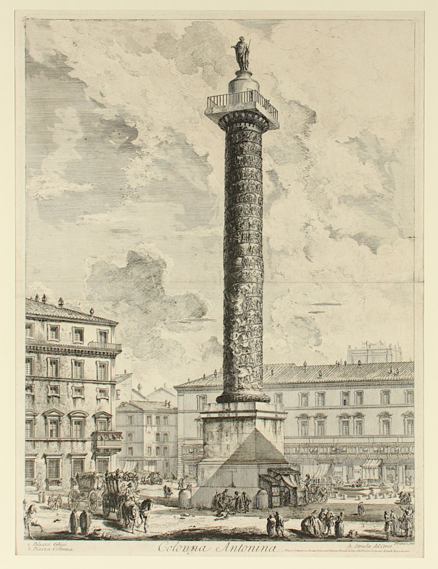 Piranesi, "Colonna Antonina", Radierung, ungerahmt