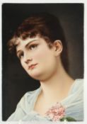 Bildplatte Frauenportrait, deutsch, A.20.Jh.