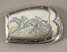 Zigarrenetui mit Niello-Dekor, Silber 900/ooo, Österreich, A.20.Jh., Nachlass Grillo