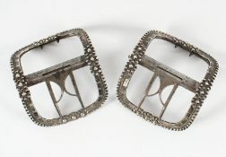 Paar Schuhschnallen, Silber 925/ooo, Eisen, England, um 1830, Nachlass Grillo