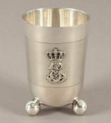 Regiments-Becher, Silber 800/ooo, deutsch, um 1890