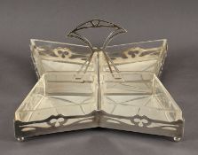 Kabarett, Metall, versilbert, England, um 1900, Nachlass Grillo