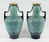 Paar Jugendstilvasen, Villeroy & Boch, um 1900