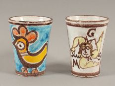 zwei Becher, DeSimone, Palermo, um 1970