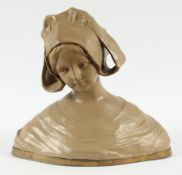 Jugendstilbüste, Terrakotta, Leroy, um 1900