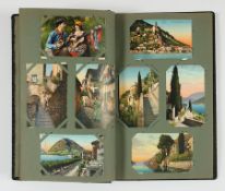 Postkartenalbum, Schweiz/Italien, A.20.Jh.