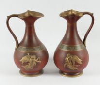 Paar Ziervasen im pompejanischen Stil, wohl Italien, 19.Jh.