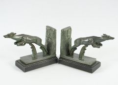 Paar Art Déco-Buchstützen, Le Verrier, Frankreich, um 1920