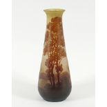 Vase, Glas, signiert, Gallé