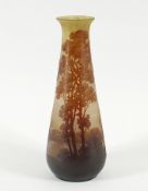 Vase, Glas, signiert, Gallé