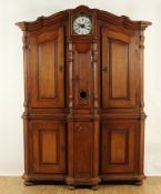 barocker Aufsatzschrank mit Solinger Uhr, Wilhelm Herder, datiert 1785, Nachlass Grillo
