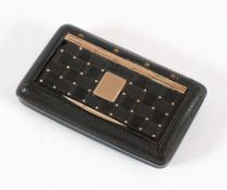 Tabatiere, Schildpatt, Gold, deutsch, 19.Jh.