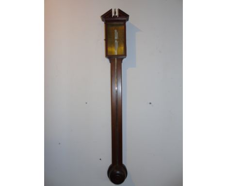 Antique mahogany stick barometer by A Hawkins of Billericay