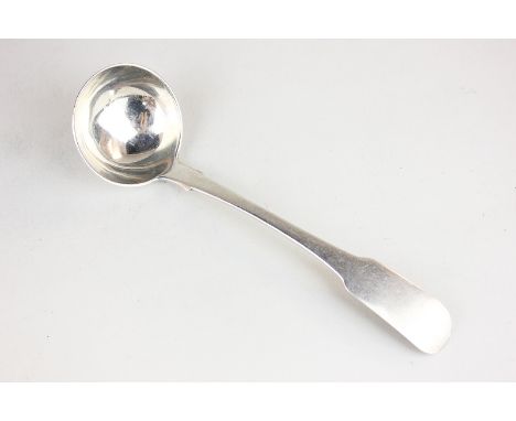 An Irish silver George IV Fiddle pattern sauce ladle