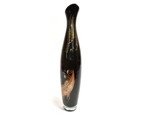 A LARGE GOEBEL 'GUSTAV KLIMT' OPAQUE GLASS VASE  marked to base 'Goebel ARTIS ORBIS Wasserschlangen II Inspired by Gustav Kli
